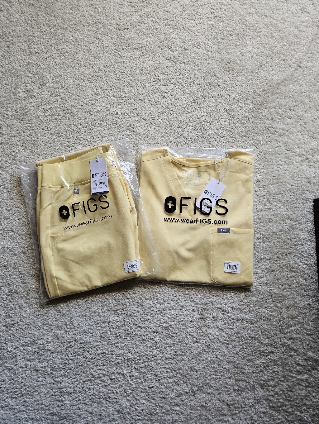 Figs Butter Yellow Zamora Jogger Scrub Set.
